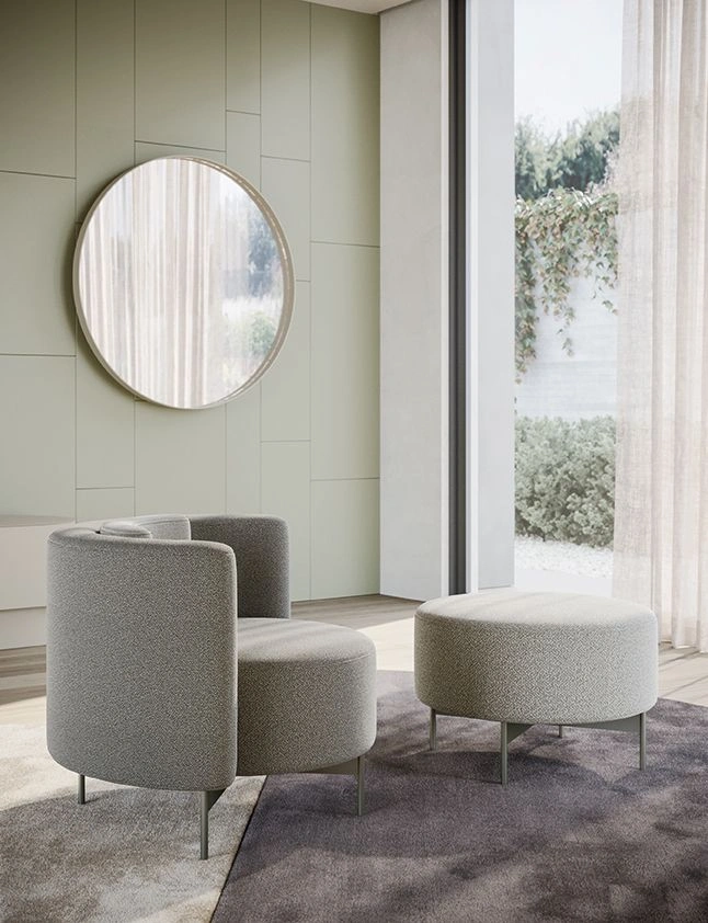 Ghanta Armchair Pouf Set by Ronda Design