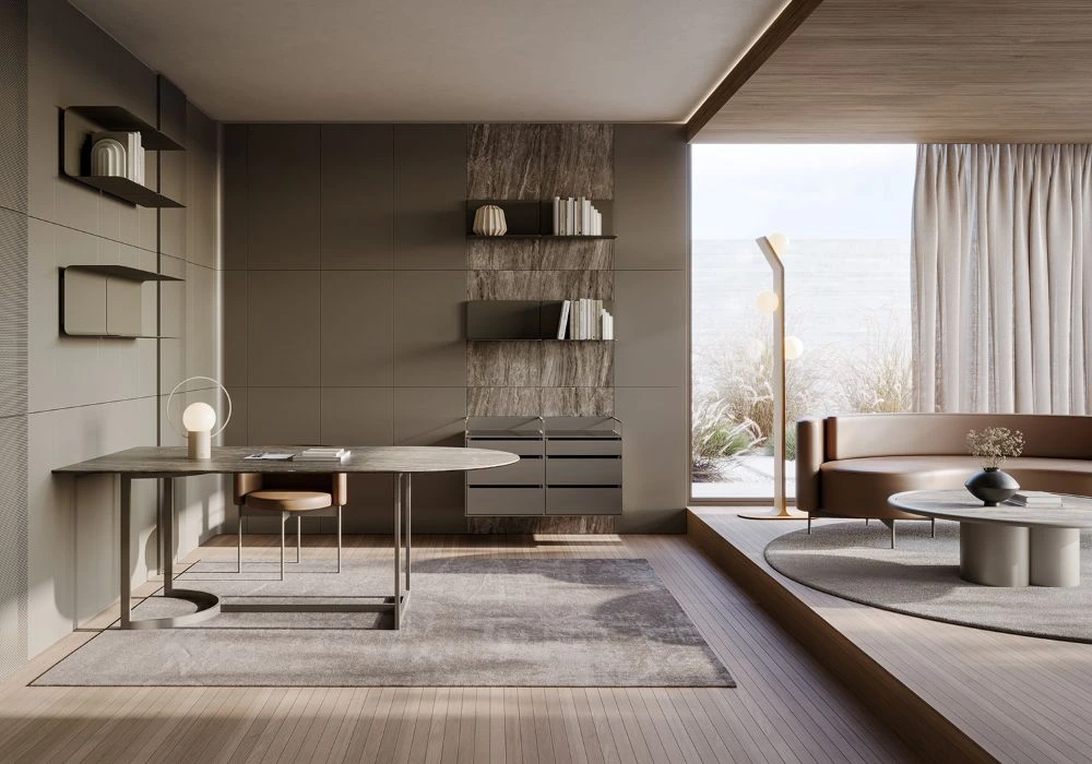 Home office Caddy Slice Table by Ronda Design