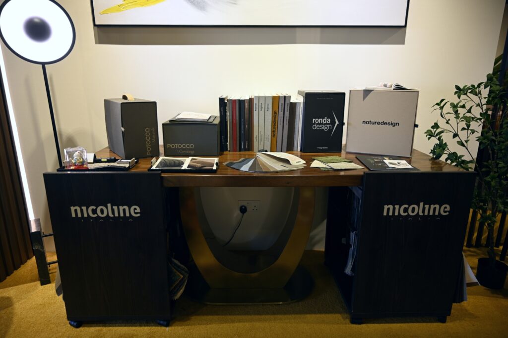 Catalogue Table at Colzani's Singapore showroom